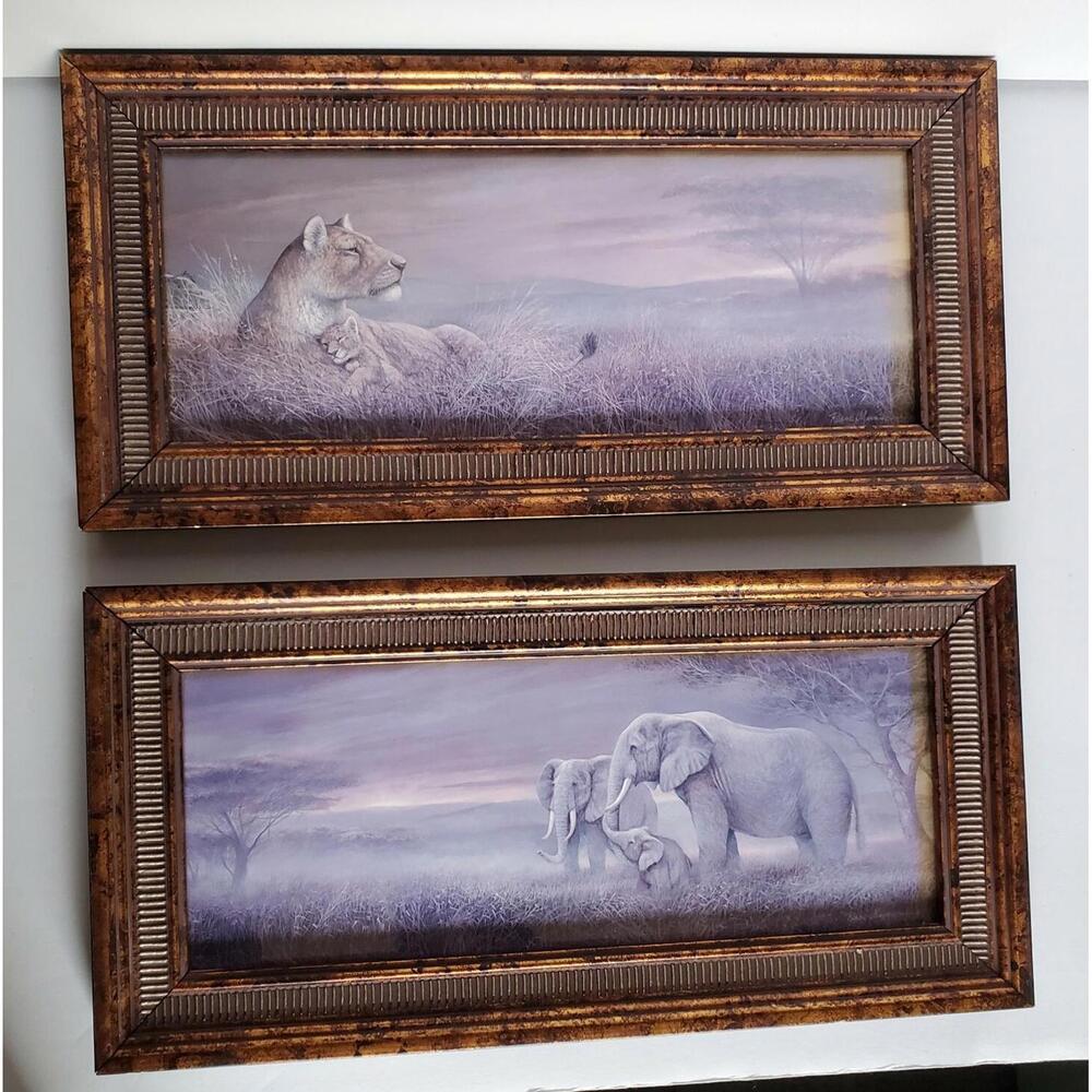 VTG Ruane Manning "Proud Mother" & "Gentle Giants" Framed Print Set